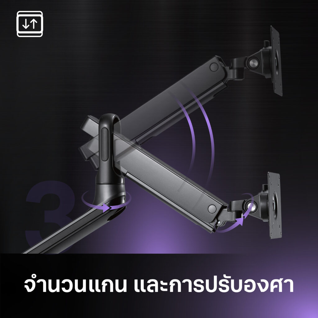 Monitor Arm สามารถปรับเปลี่ยน ขยับจอได้รอบทิศทาง