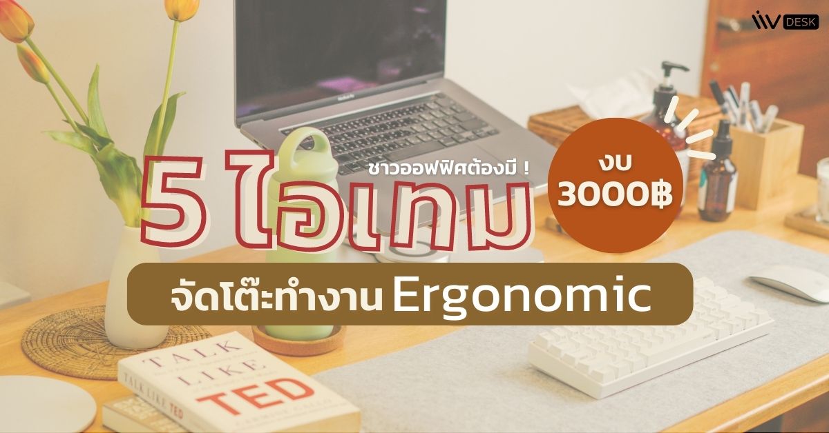 5 ไอเทม จัดโต๊ะคอมที่ต้องมี ปี 2023 (งบไม่เกิน 3000)